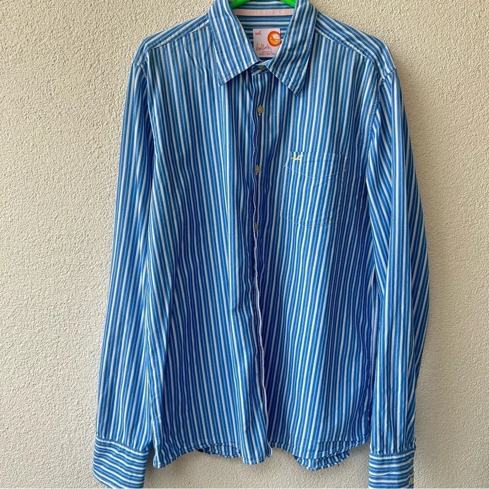 Blue Striped Men's Shirt - Picture 1 of 4